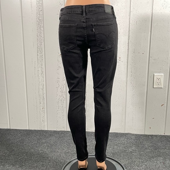 *Levi's 711 Skinny Women's Black  Distressed Jeans Sz W32/L30 - Picture 5 of 13